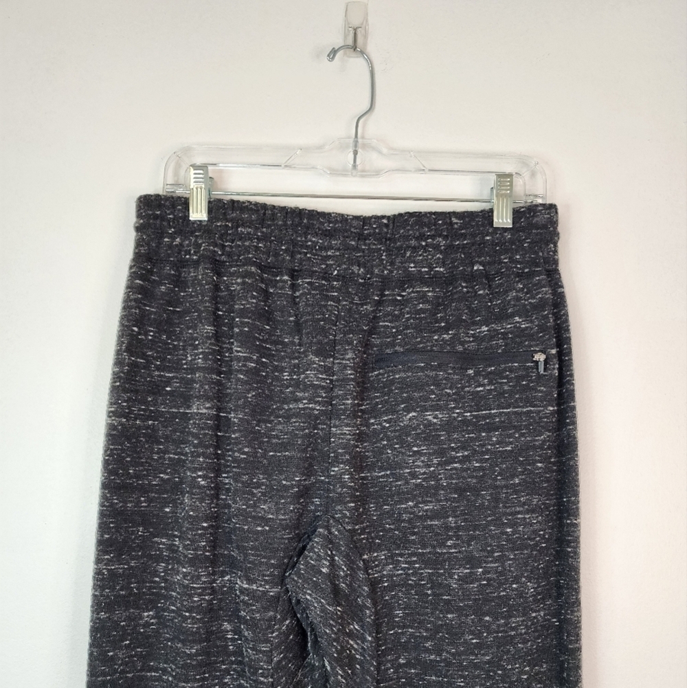 Men's Heather Greyish Black 3 Zip Pockets Drawstring Jogger Pants, sz SM - Picture 9 of 14